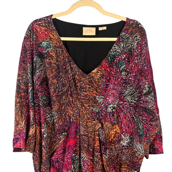 Anthropologie Edme Esyllte Chromatique Printed Tunic Top Dress Rayon Size Medium - Picture 4 of 14
